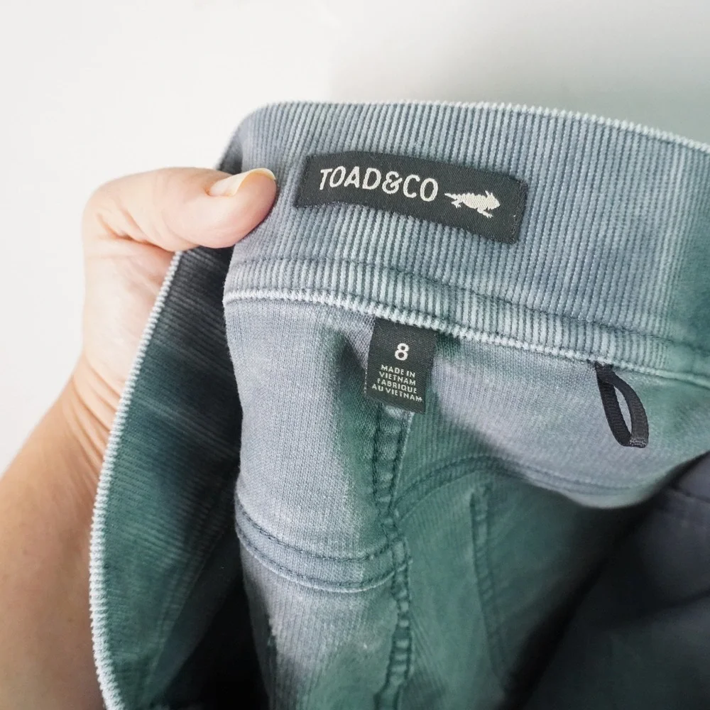 Toad&Co Corduroy Shorts Pull On Waist Pockets Casual Blue Size 8 - Picture 6 of 7